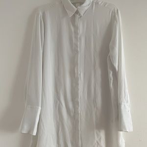 Oversized White Button Down Tunic